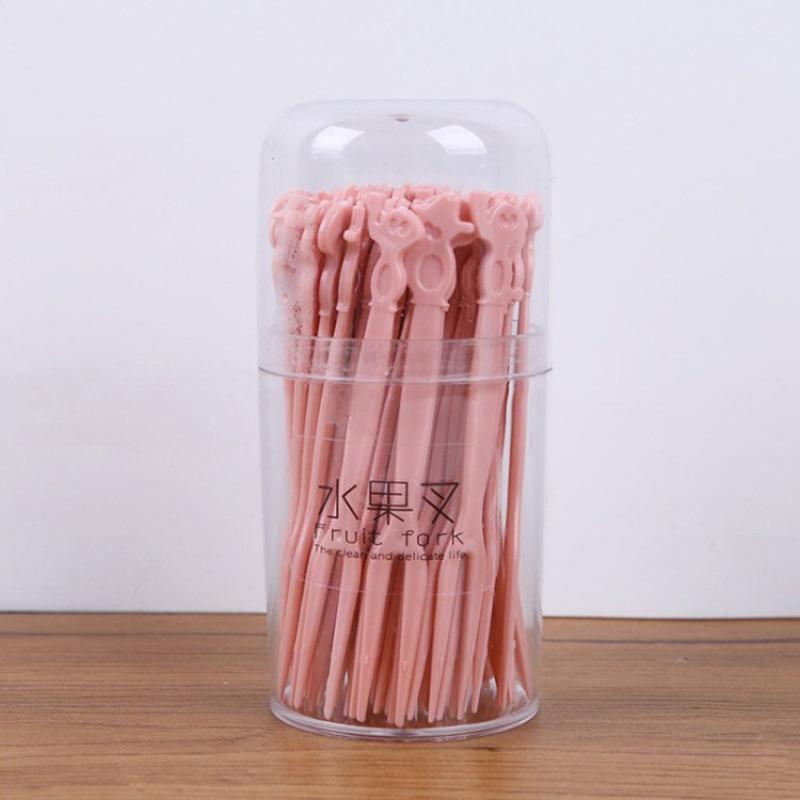 50Pcs Cute Mini Animal Cartoon Food Picks Children Snack Cake Dessert Food Fruit Forks Lunch Bento Accessories Party Decor
