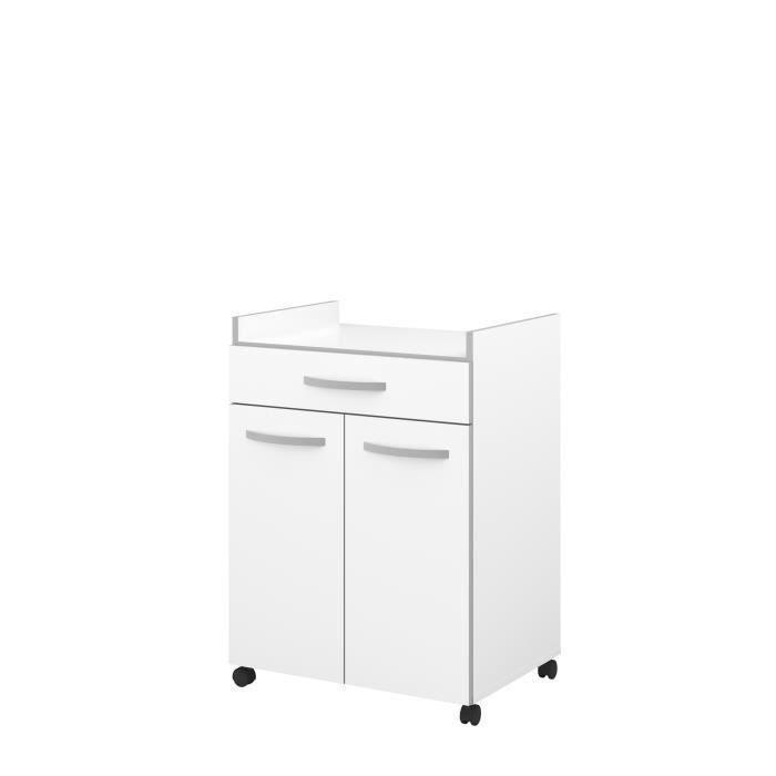 Küchenwagen L 60cm - Mattweiß - OSLO