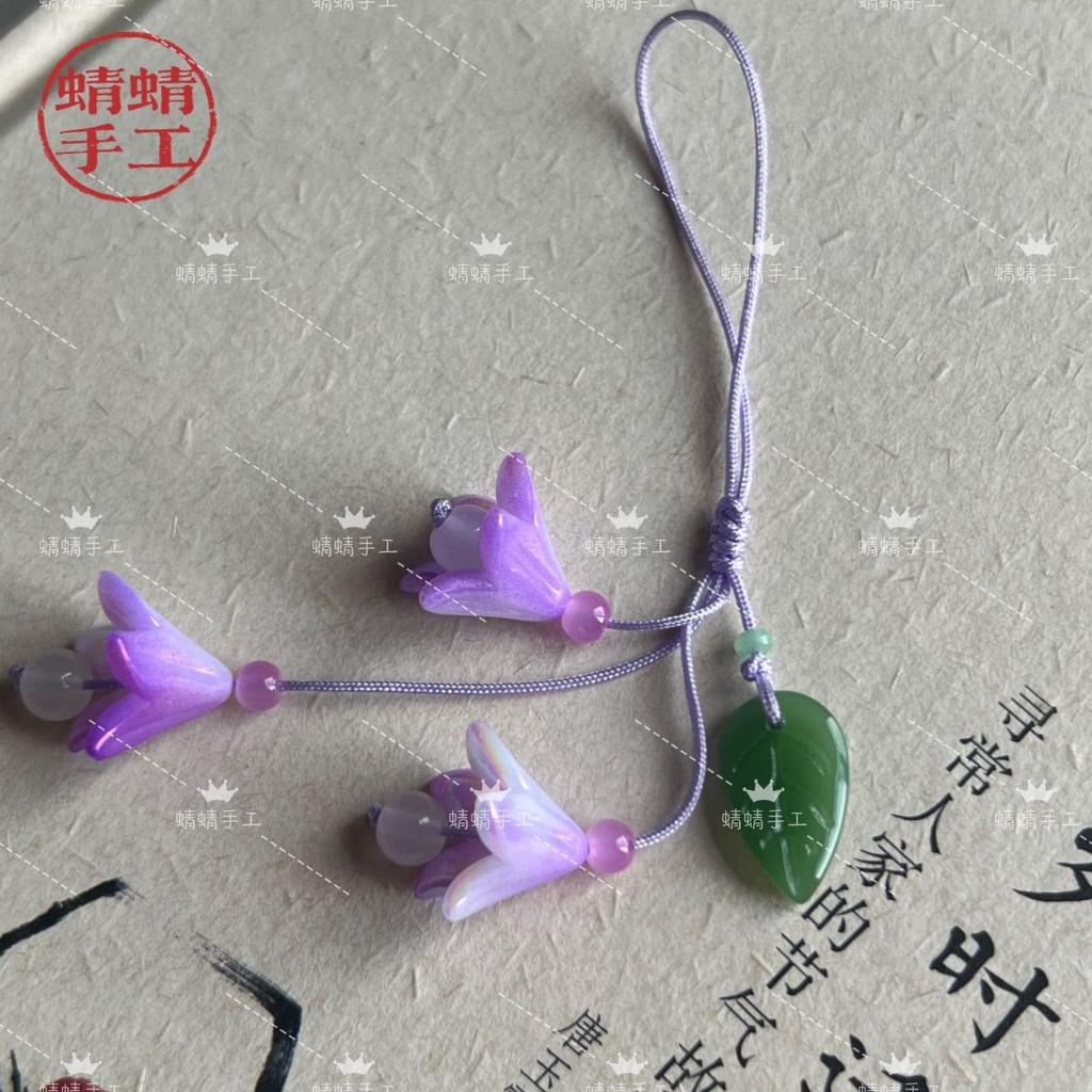Acrylic Lily Phone Pendant Cute Charms Handmade DIY Cases For iPhone 16 Tiny Accessories Ins Korea Kawaii Original Keychain
