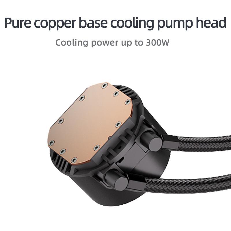 

Teucer Water Cooling CPU Cooler RGB Computer Fan 120 240 360MM Heatsink Integrated Radiator LGA 1700/1151/2011/1200 AMD AM4 AM5 AF-120 Black