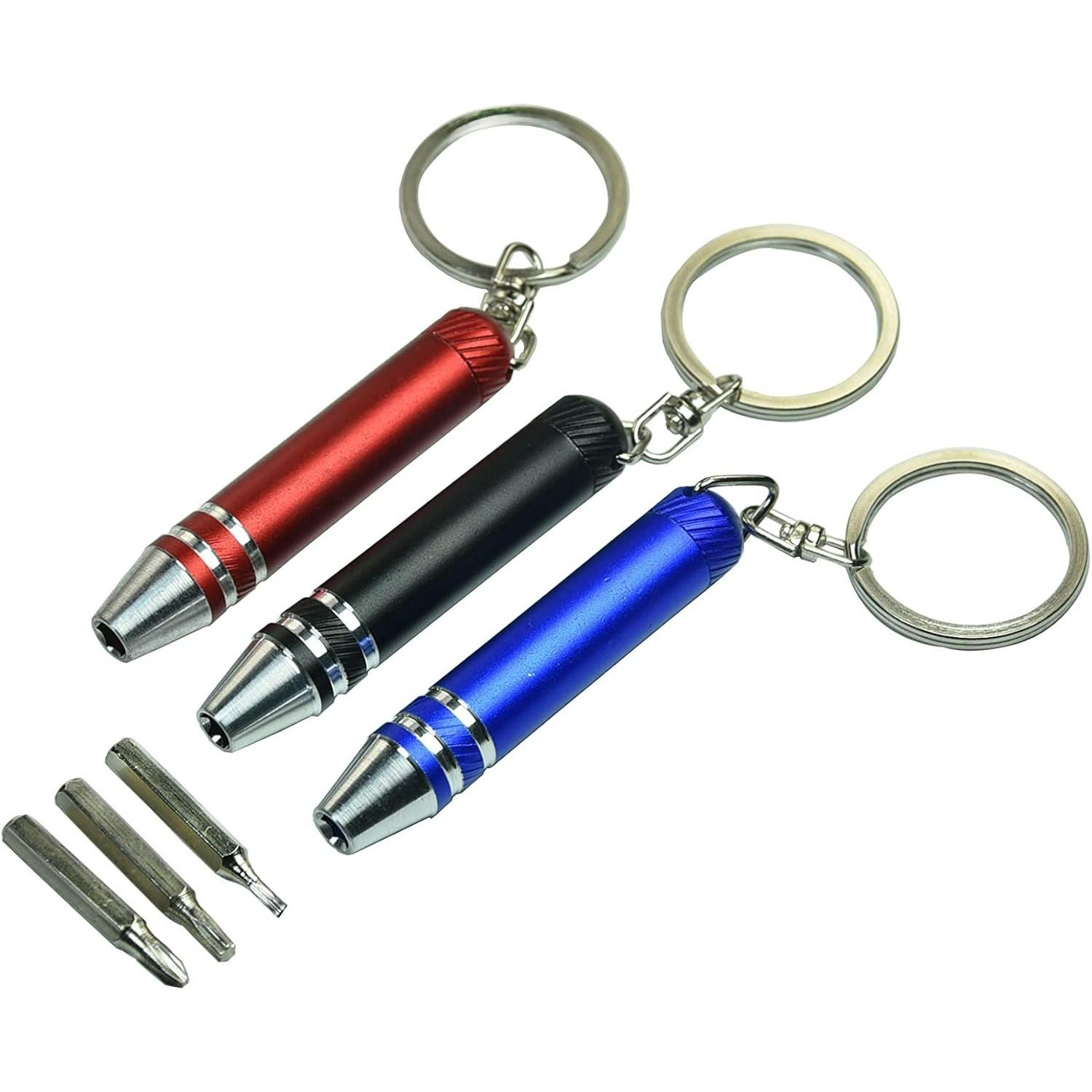 

Portable Hardware Tools, Multitool Pocket Screwdriver, Handy Magnetic Set Crossing Flathead Screwdriver for Repairing Hand Mini Key Chain Tool Kit TZ3