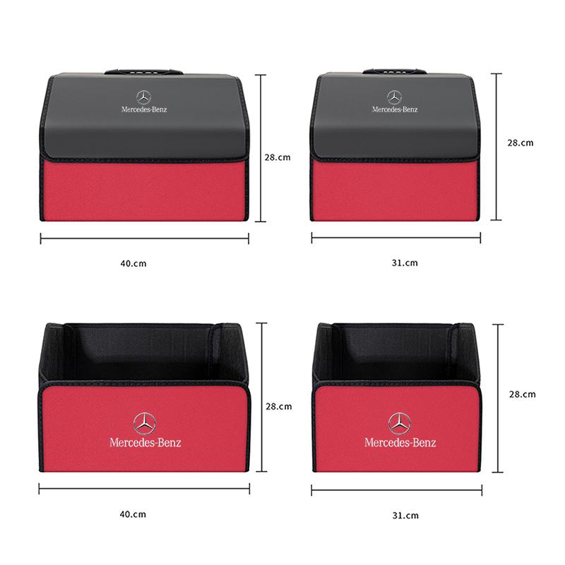 GLC GLB Car Trunk Collapsible SuedeTidying Storage Box Accessories For Mercedes Benz AMG W204 W205 W203 W211 W212 W213 W201 W21