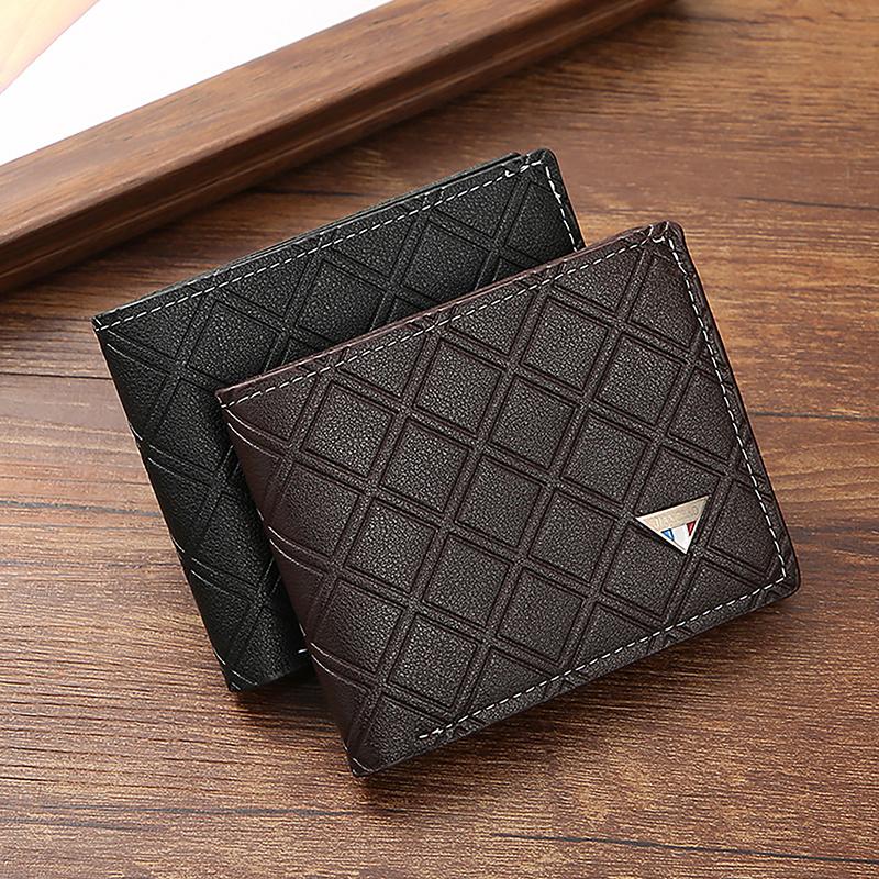 Business Men'S Wallets Pu Leather Soft Multifunctional Coin Pocket Id Credit Cards Holder Male Money Coin Photos Short Purses