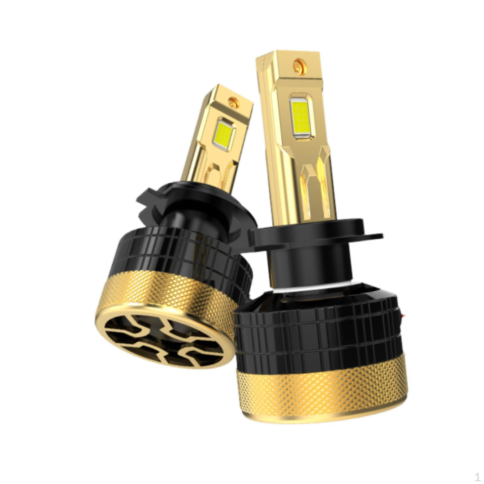 

2 Pieces Car LED Headlight Bulbs 6000K Headlamp Vehicles Auto Spare Part Plug and Play H7