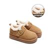 Winter Warm Cotton-padded Shoes for Girls Thickened Fleece-lined Snow Boots for Children and Non-slip Soft-soled Loafers for Boys