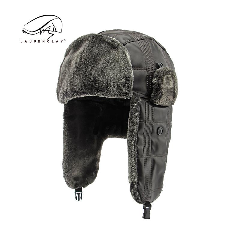 

Мужская осенне-зимняя флисовая шапка с защитой ушей, теплая, женская, из ПУ кожи, ветрозащитная и снегозащитная шапка для велоспорта one size fits all темно-коричневого