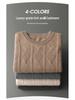 Men's Thickened Crew Neck Pure Cashmere Sweater - Warm Wool Knit Pullover for Autumn and Winter