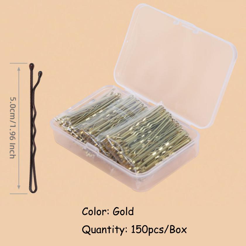 50-150Pcs 5cm Wave Bobby Hair Pins Alloy Hairpins Simple Hair Clip Pins Barrette for Wedding Bride Women Girls Hairstyles Tool