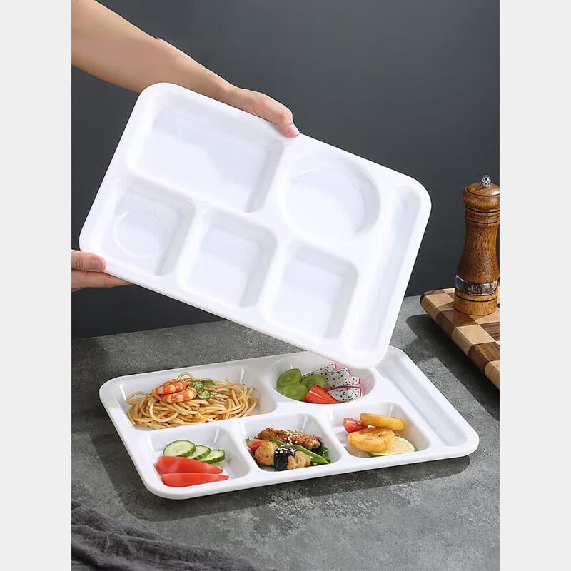 HUIHUADU Extra Thick Segmented Melamine Canteen Tray