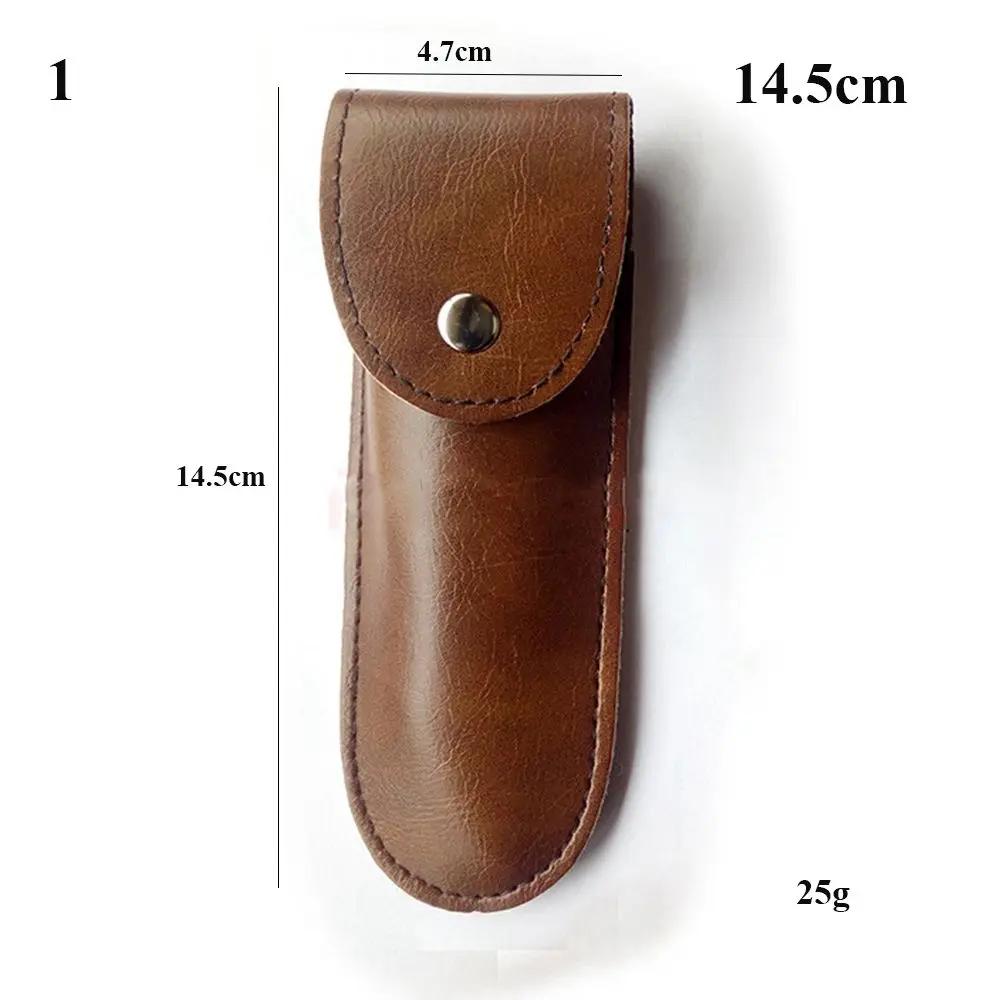 

Brown Fold Knife Scabbard Tool Camp Outdoor Carry Flashlight Belt Loop Case Holder Leather Sheath Pocket Hunt Outdoor Equipment