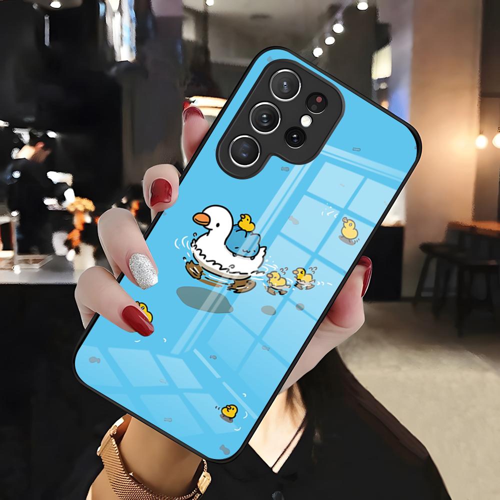 CUTE B-Bugcat Capoo Phone Case For Samsung S26 S25 Edge Ultra 24 23 22 21 Ultra Plus Fe A55 56 15 4G 5G Glass Cover