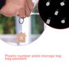 10Pcs Photo Frame Key Chain Modern Clear Personalized Round/Rectangle Insert Ring Plastic Pendants Bag DIY Crafts Accessories