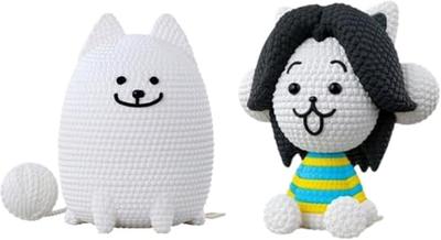 Figuras de Undertale: Temmie & Cão Irritante Amikoto, Aprox.. 14cm [Conjunto de 2] Mercadoria Oficial [2 Conjuntos]