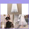 Womens Summer Mesh Beaded Midi Skirt With High Waist For Elegant Office Wear