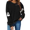 Halloween Sweatshirts for Women Spooky Season Graphic Cute Ghost Sweater Pullover Long Sleeve Crewneck Tops
