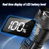 High Strong Power Led Flashlights Portable Tactical Torch with Display Light Rechargeable Camping Fishing Emergency Zoom Lantern