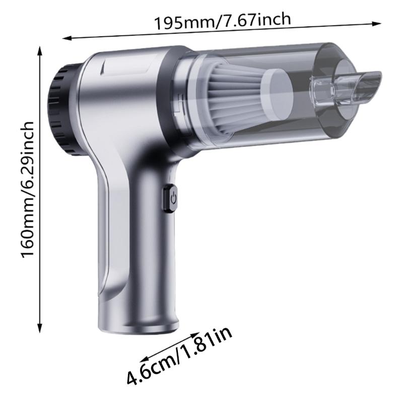 Small Wireless Hand Vacuum for Auto High Power 11000PA Rechargeable with Strong Suction and Attachments for Car