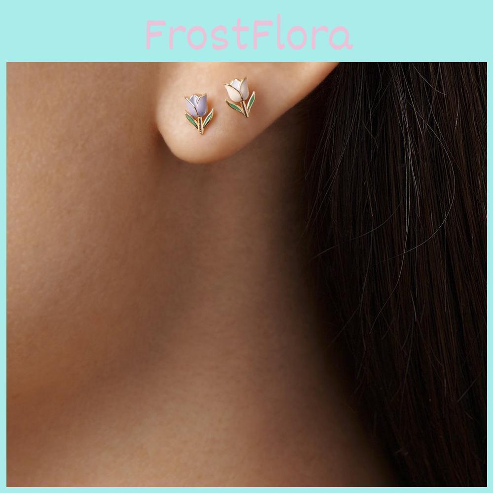 Flower Fashionable Rose Earrings For Women Alloy Floral Design For Every Occasion