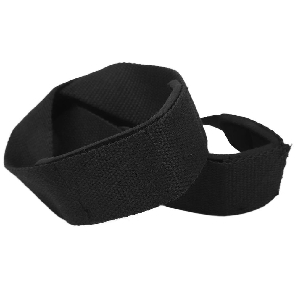 A Pair Figure 8 Lifting Straps Weightlifting Straps Antislip Deadlifting Straps Strength Training Black