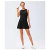 Women Tennis Dress Yoga Fitness Outfit, Naked Feel Breathable Anti-Chafing Golf Sports Skort Two Piece Set
