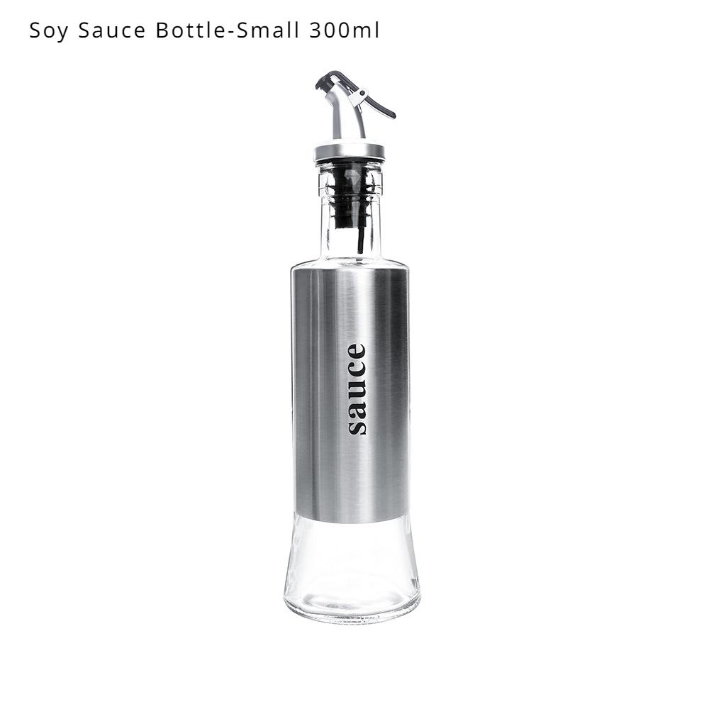 HANYANG Edelstahl-Gewürzflasche zum Ausgießen von Ölkrug, Sojasaucenflasche, Essigflasche, Glasflasche, Weinflasche, Essigglas, Sprühölflasche