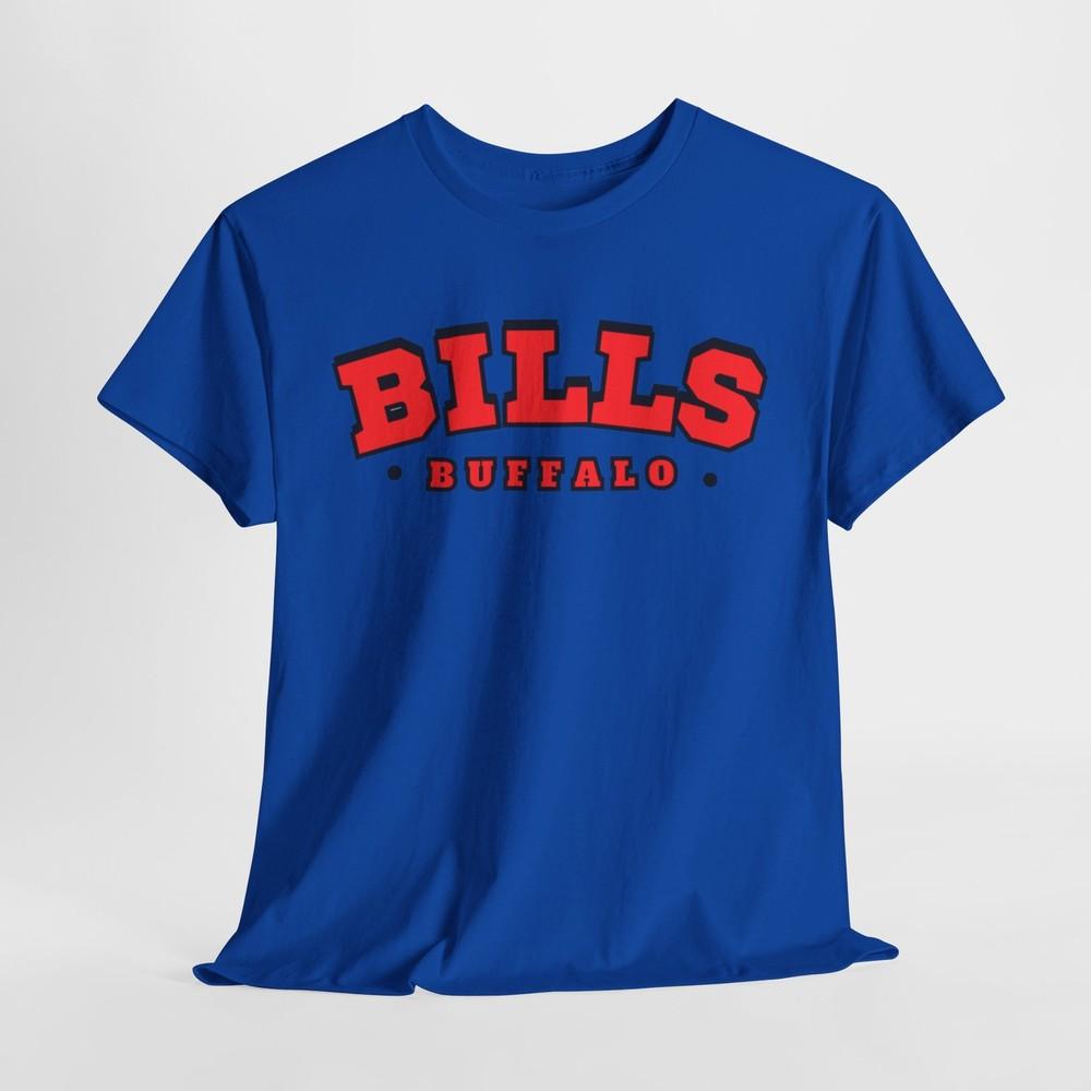Buffalo Bills Команда НФЛ Футболка для фаната Унисекс Плотный хлопок Унисекс Футболка S