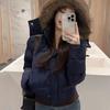 Women Puffy Parkas Winter Warm Casual Preppy Style Cute Cotton Coat Korean Fashion Long Sleeve Faux Fox Hooded Jacket