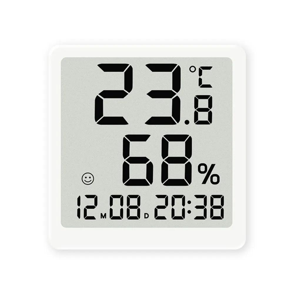 Neues weißes Indoor-Thermometer Elektronische Kunststoff-Digitaluhr Automatische Multifunktions-LCD-Thermometer