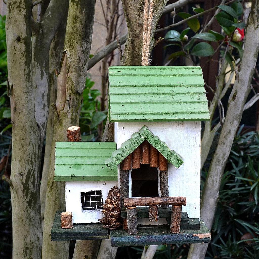Xianci Outdoor Vogelhaus aus Massivholz: Garten-, Hof- oder Balkondekoration Ornament.
