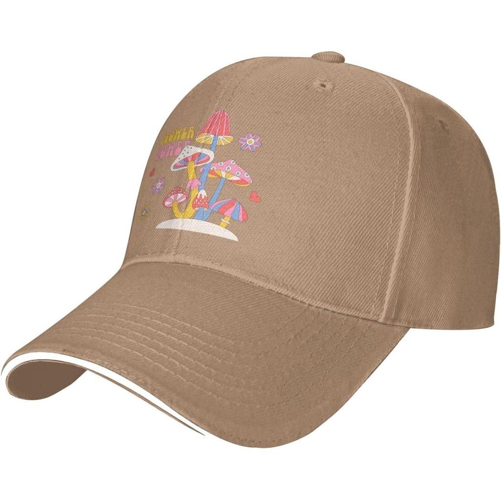 Colorful Mushroom Graphic Baseball Cap Polyester Casual Sun Hat Adjustable Golf Cap