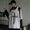 Herren Damen Gothic Shirt Y2K Emo Grunge Alt Vintage Langarm Top T-Shirt Dark Academia Harajuku Kreuz Sweatshirt Kleidung