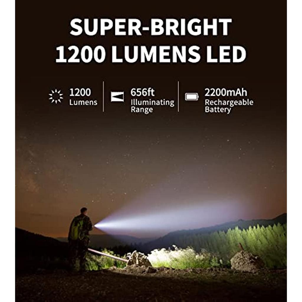 Feyachi FL11-MB Tactical Flashlight 1200 Lumen LED Weapon Light with Picatinny Rail Mount and Pressure Switch Included