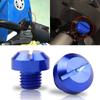 2pcs M10x1.25 Rearview Mirror Screw Hole Plug Screw Bolt Blue Positive, 10mm