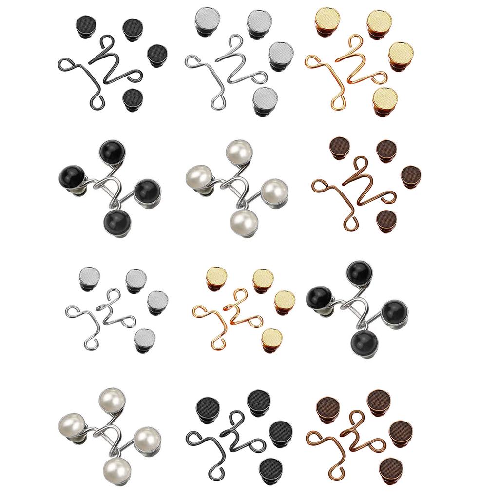 Metal Tighten Waist Brooches Buckle Pins Waist Clip Adjustable Snap Button For Pants Detachable Clothing Accessories