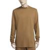 Nike T-shirt à Manches Longues Pull Ras du Cou Imprimé Logo Couleur Unie Homme Hauts Marron DX5869-270