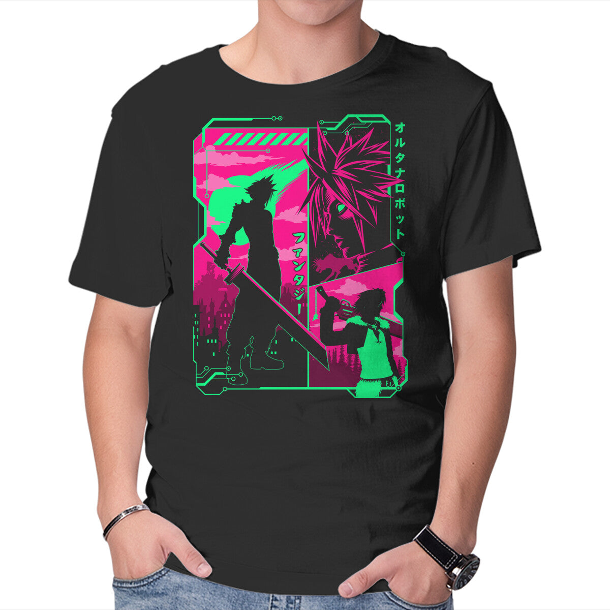 Unisex Crew Neck T-Shirt Fantasy Manga Graphic Short Sleeve Casual Tee XXXXL