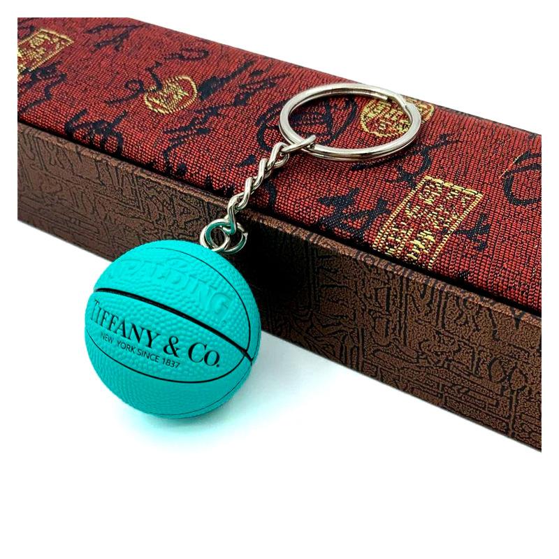 Basketball Keychain Pendant Durable Metal Key Ring Miniature Basketball Shape Key Holder Accessory for Bag Car Keys