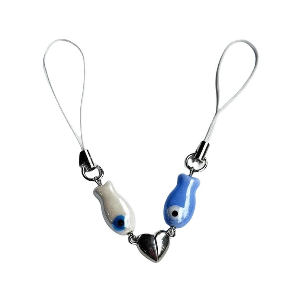 Bag Charm Fish-Shaped Keyring Hanging Ornament Couples Keychain Valentine s Day Style B