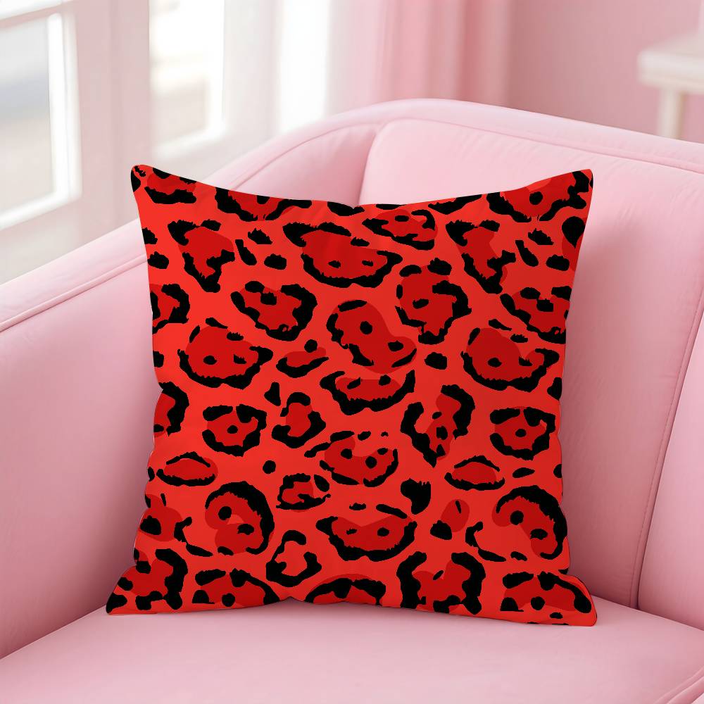 Art Leopard Print Texture Pillow Case Pattern Printing Pillowcase Living Room Sofa Cushion Cover Bedroom Room Decor