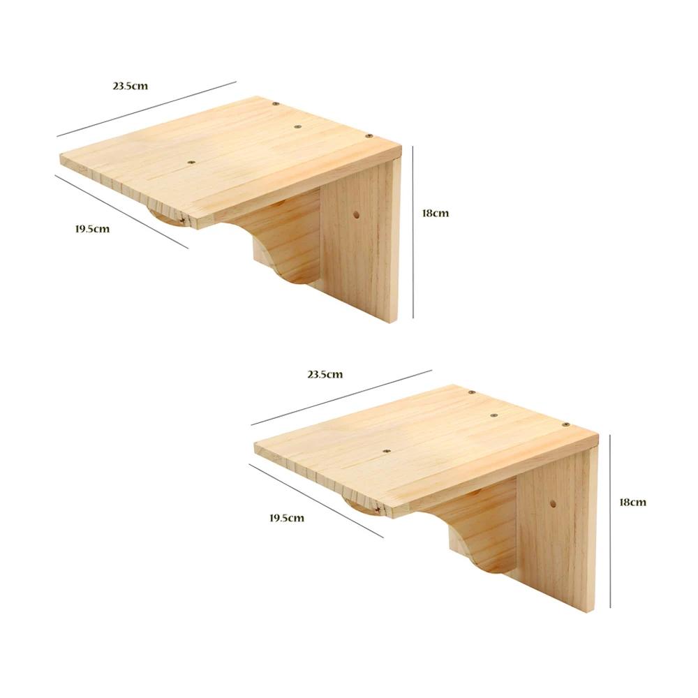 Katzen Kletterregale Wandmontierte Katzenhängematte und Stufen Lauf- und Sprungplattform für Holzmöbel Kätzchen Spielen und Schlafen