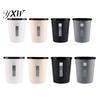 Trash Bin Garbage with Pressure Ring No Lid Space-Saving Plastic Kitchen Waste Container Bathroom Living Room Striped Can for Daily Life