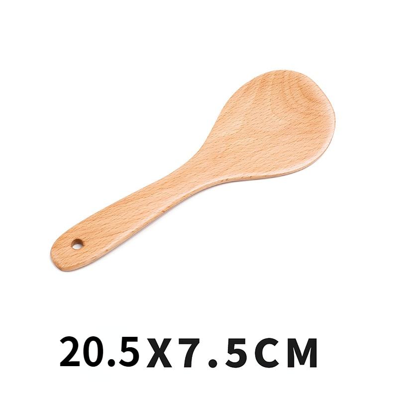 

Solid Wood Rice Spoon Japanese Environmentally Friendly Wooden Brown Cooking Utensils Household Kitchen Supplies Tableware