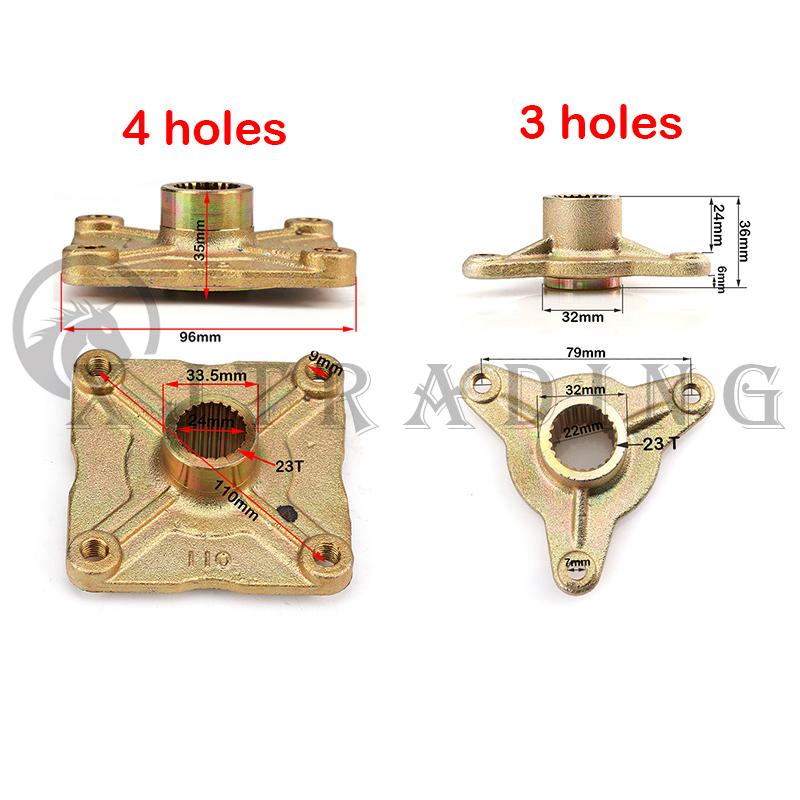 710MM 740MM Rear Axle Assembly with Carrier & Hubs 110cc 125cc 150cc Quad ATV Go karts Dune Buggy 4 hole 3 hole