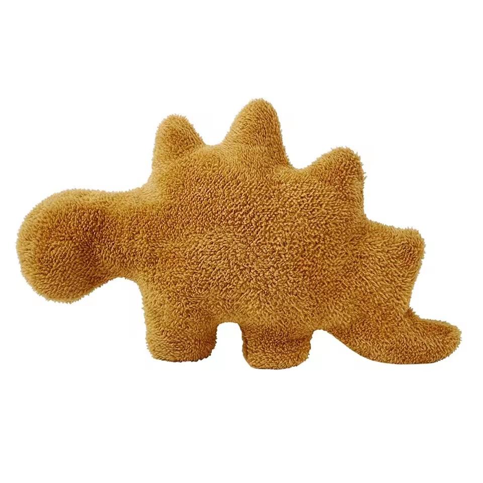 Kids 30CM Simulate Plush Dino Nugget Pillow Baby Sensory Toys Soft Stuffed Animal Dinosaur Chicken Block Doll Plush Toy Gift