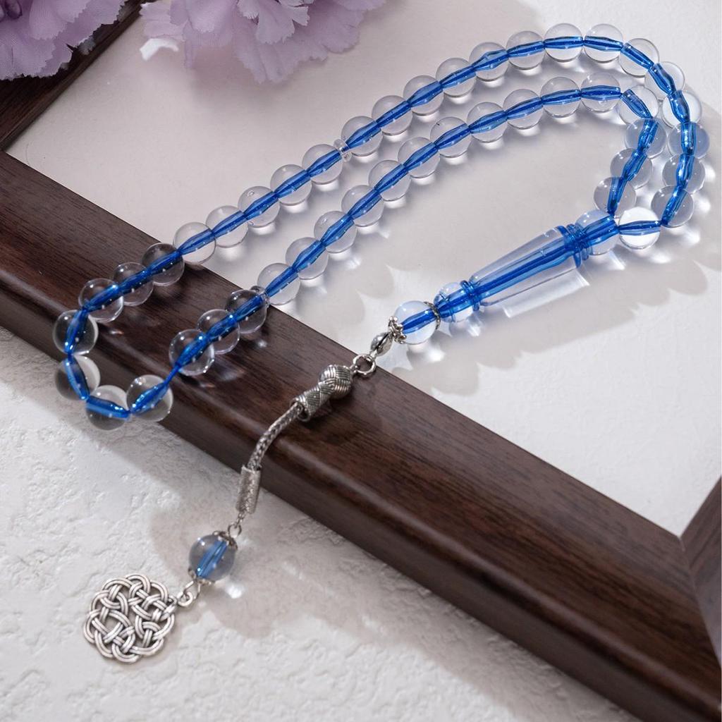 Amber Handheld Muslim Prayer Beads - Arabic Zikr Rosary