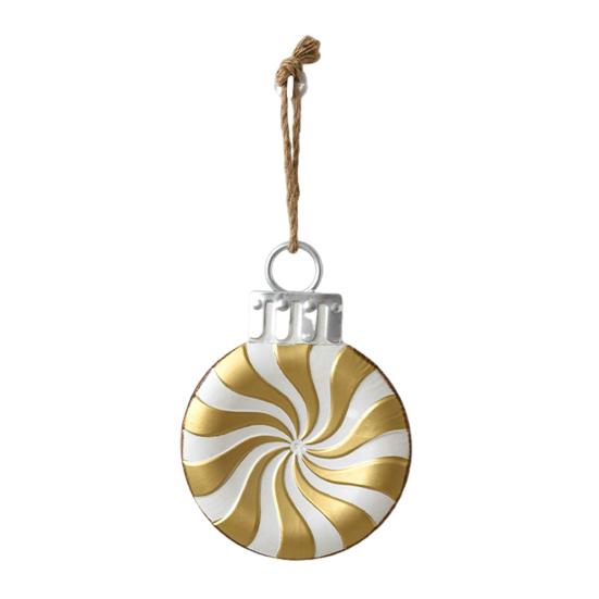 Metal Christmas Ornament Iron Gift Box/Candy/Drum Hanging Decorations for Christmas Tree Holiday Party Decor