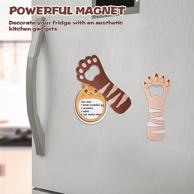 LMETJMA Cute Cat Paw Bottle Opener Refrigerator Magnet Beer Bottle Opener Shape Soda Beverage Beer Bottle Opener JT174