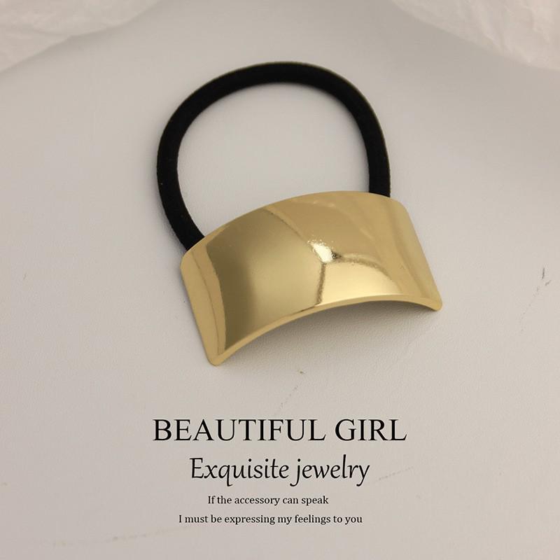 Minimalist Metal Hair Ring - New Korean Style High-End Ponytail Tie Rubber Band.