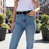 Metal Buckle Women Wide Belt Jeans Girdle Waistband Retro Leather Belt  Pants Accessories