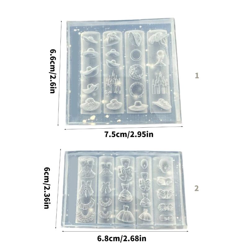 Crystals Clear Silicone Mask Mould for Masquerade Parties and Nail Art Designs